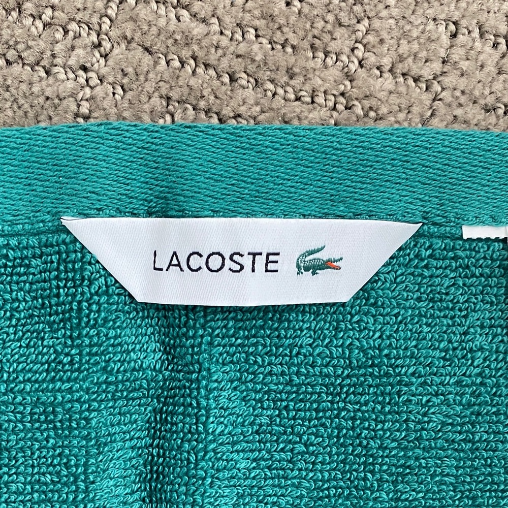 Lacoste Turquoise Bath Hand Towel - Picture 3 of 3
